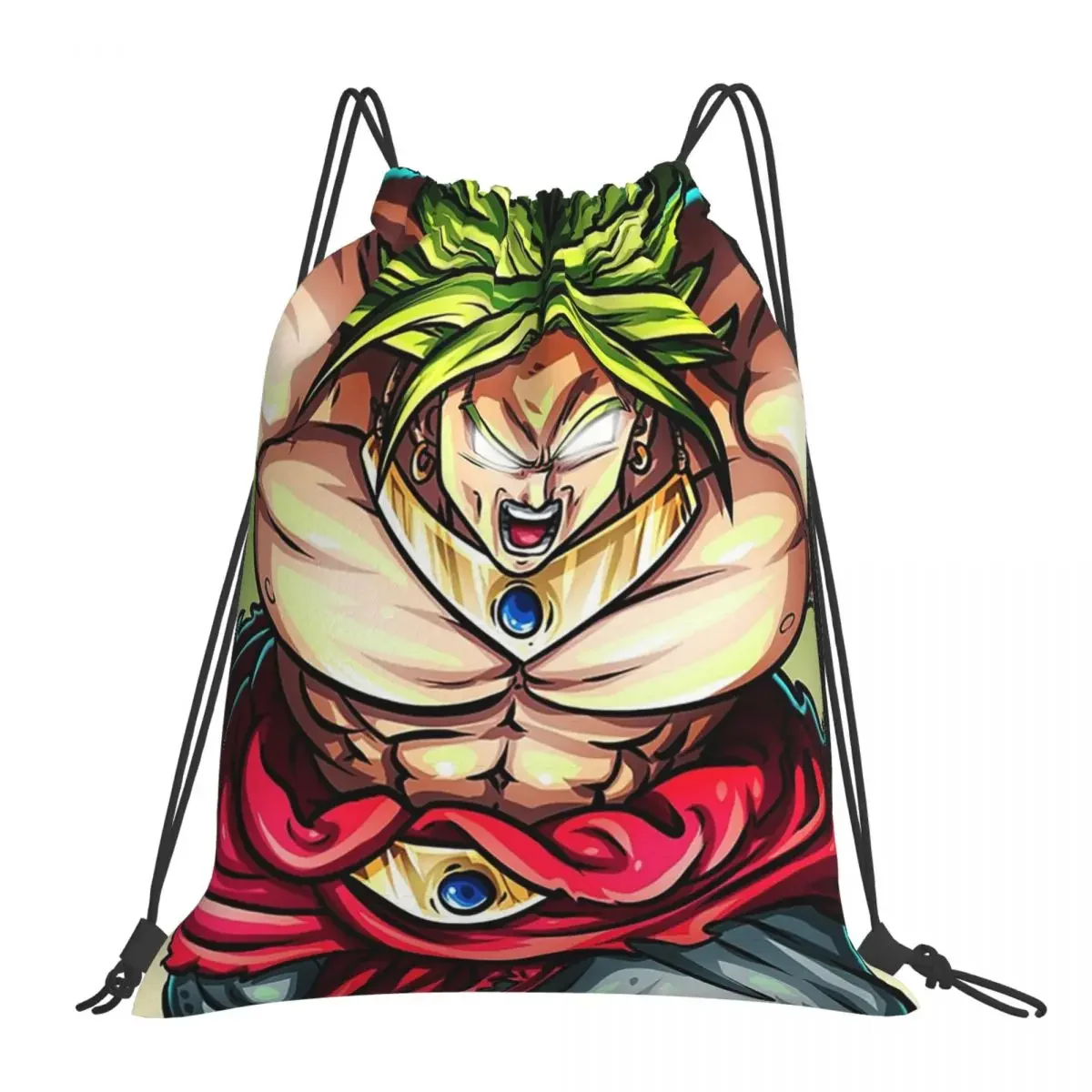 Broly กระเป๋าเป้สะพายหลัง Drawstring กระเป๋าสตางค์แบบพกพา Drawstring Bundle กระเป๋ารองเท้ากระเป๋า BookBag สําหรับชายหญิงนักเรียน