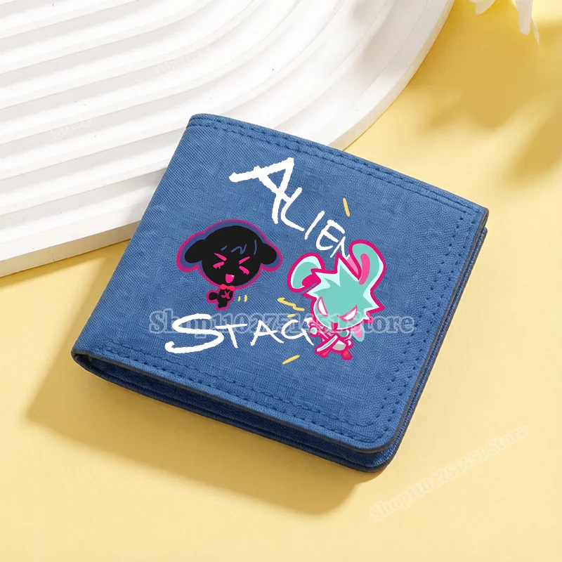 Anime A-alien Stage Mini Thin Wallet Card Holder Women Men Purse Coin Pouch Id Card Holder Cartoon Ivan Till Holder Wallet Gift