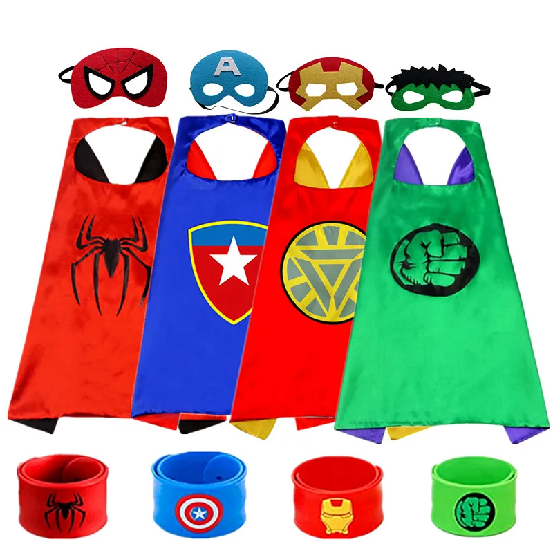 Kids Superhero Capes Set for Boys Peter Parker Cloak Costumes Birthday Party Gifts