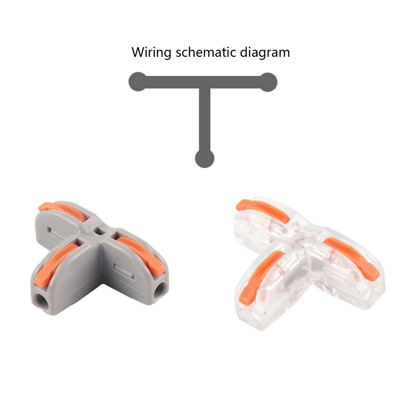 Three-way Wire Connectors Push-In Mini Splicing Terminal Block Conductor