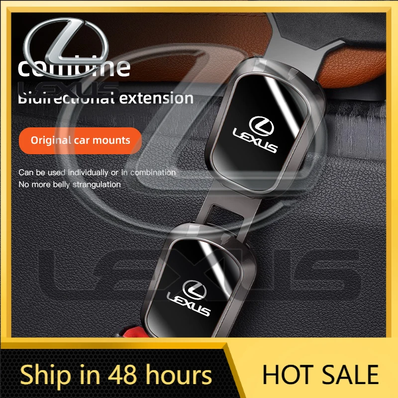 

2026 Hot Interior Stickers Car Seat Belt Extender Plug Buckle Clip Accessories For Lexus Fsport GS GX IS LS LX CT LC RC LBX NX R