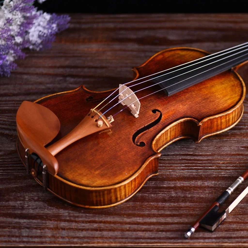NAOMI مستوى الأداء المهني الكمان Stradivarius 1716 نسخة 4/4 اليدوية الكمان شجرة التنوب الكمان و القوس سلاسل