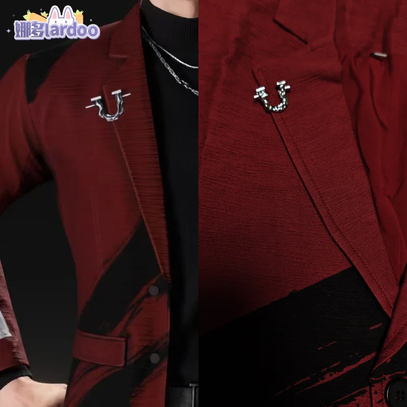 

Костюм для косплея «Любовь и глубокий косплей Силус», красный костюм с темными перьями, Хэллоуин, карнавал, вечеринка, Рождественская одежда для ролевых игр, одежда