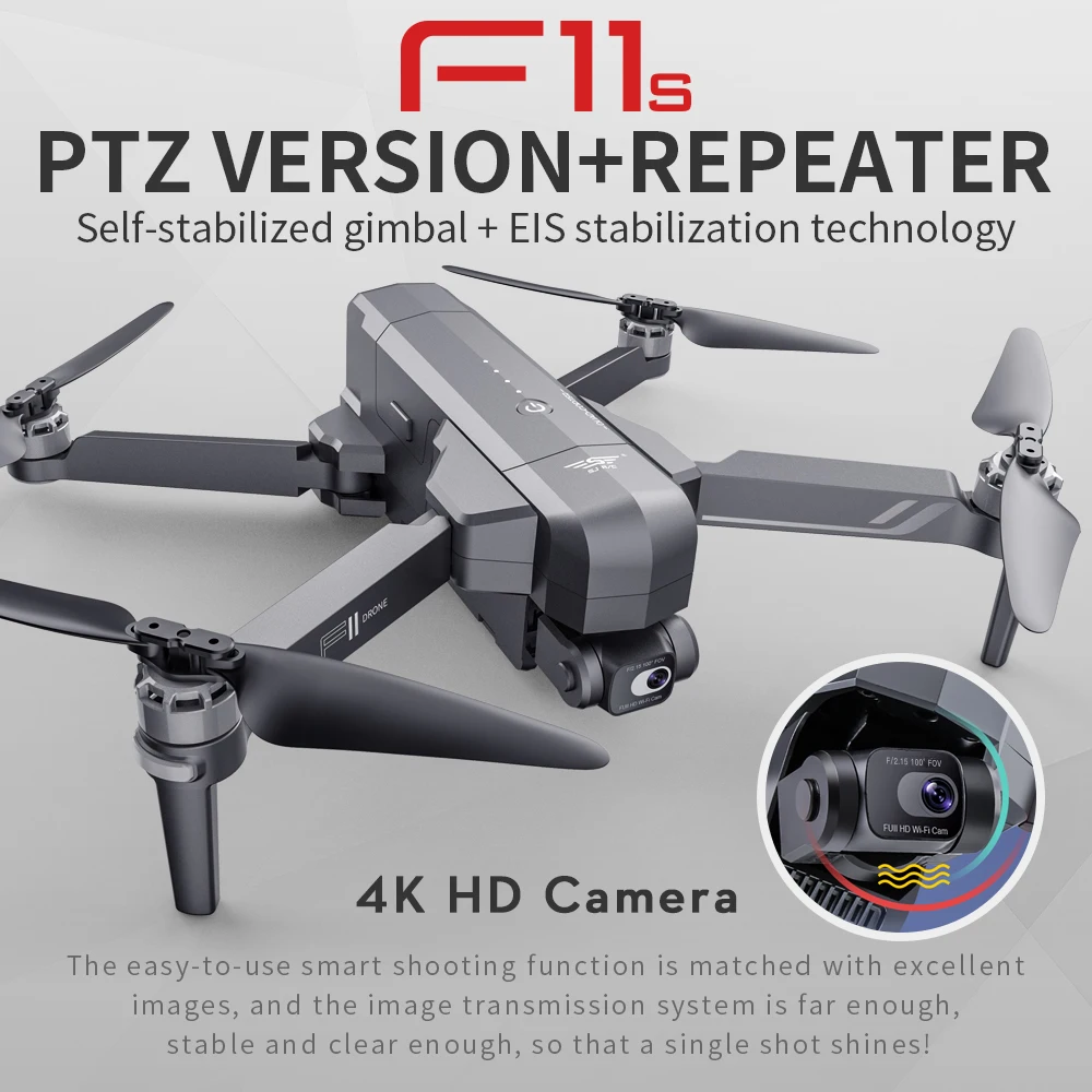 F11S Drone 4K Pro GPS 3KM EIS With 2-Axis Gimbal Camera 5G WiFi FPV Brushless RC Foldable Quadcopter Professional Dron