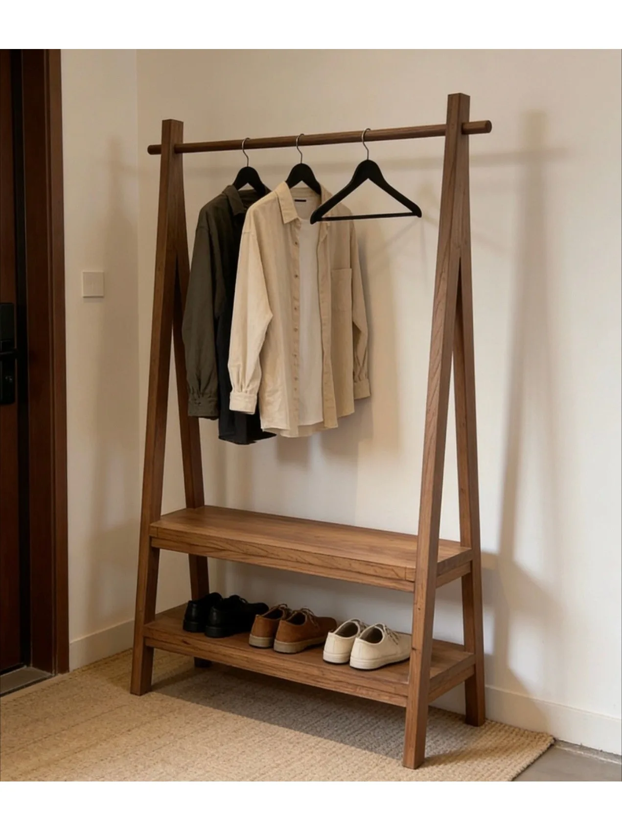 Bedroom coat rack vertical hanger indoor simple clothes drying rack rack