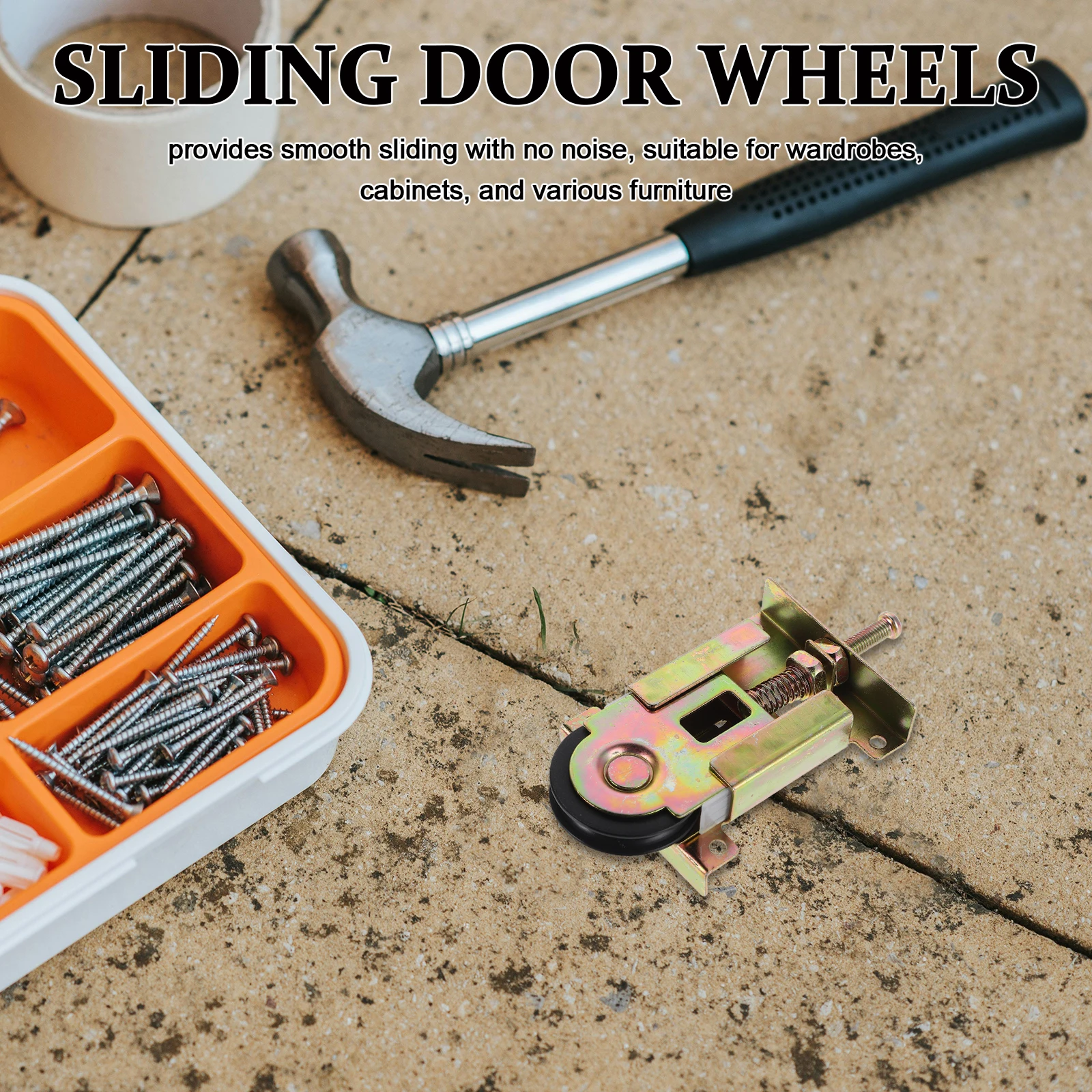 

Heavy Duty Metal Barn Replacement Ball Bearing Cabinet Wardrobe Pulley Accessories Closet Hardware Glass Rollers
