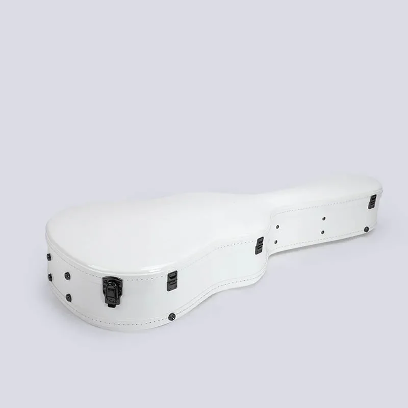 Hot Selling High End Acoustic Guitar Case White Folk 41 Inch Thickened Shockproof Pressure Resistant Waterproof Hard Shell