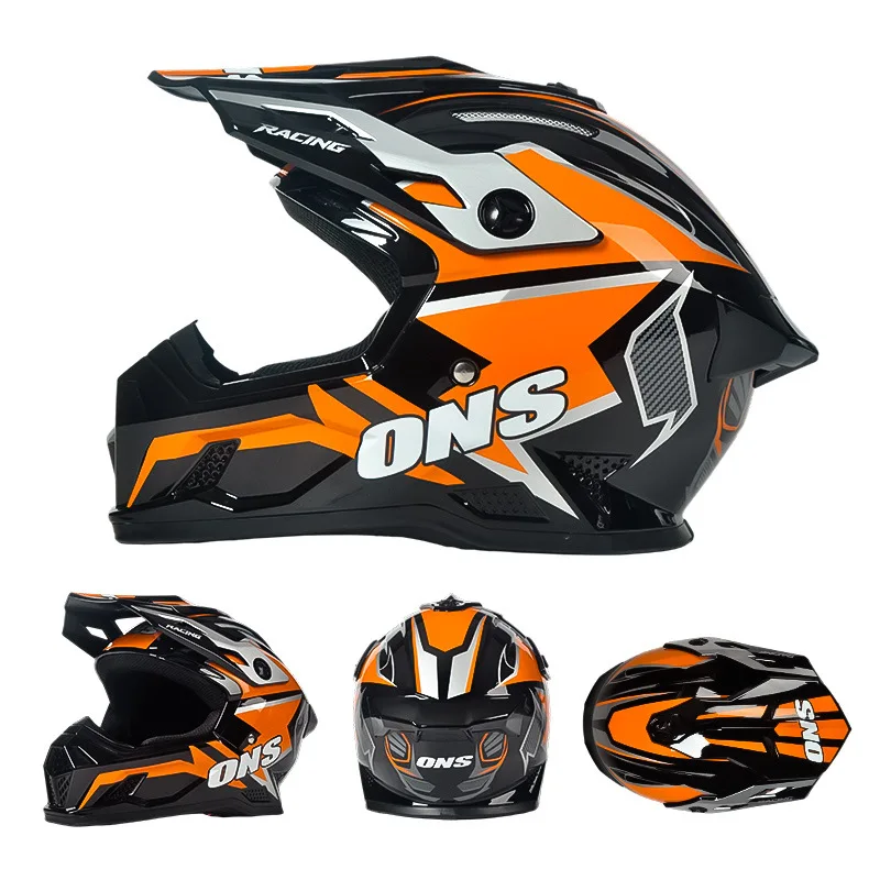 New motorcycle off-road helmet, motorcycle helmet men women outdoor mountain riding rally helmet breathable adult go kart helmet