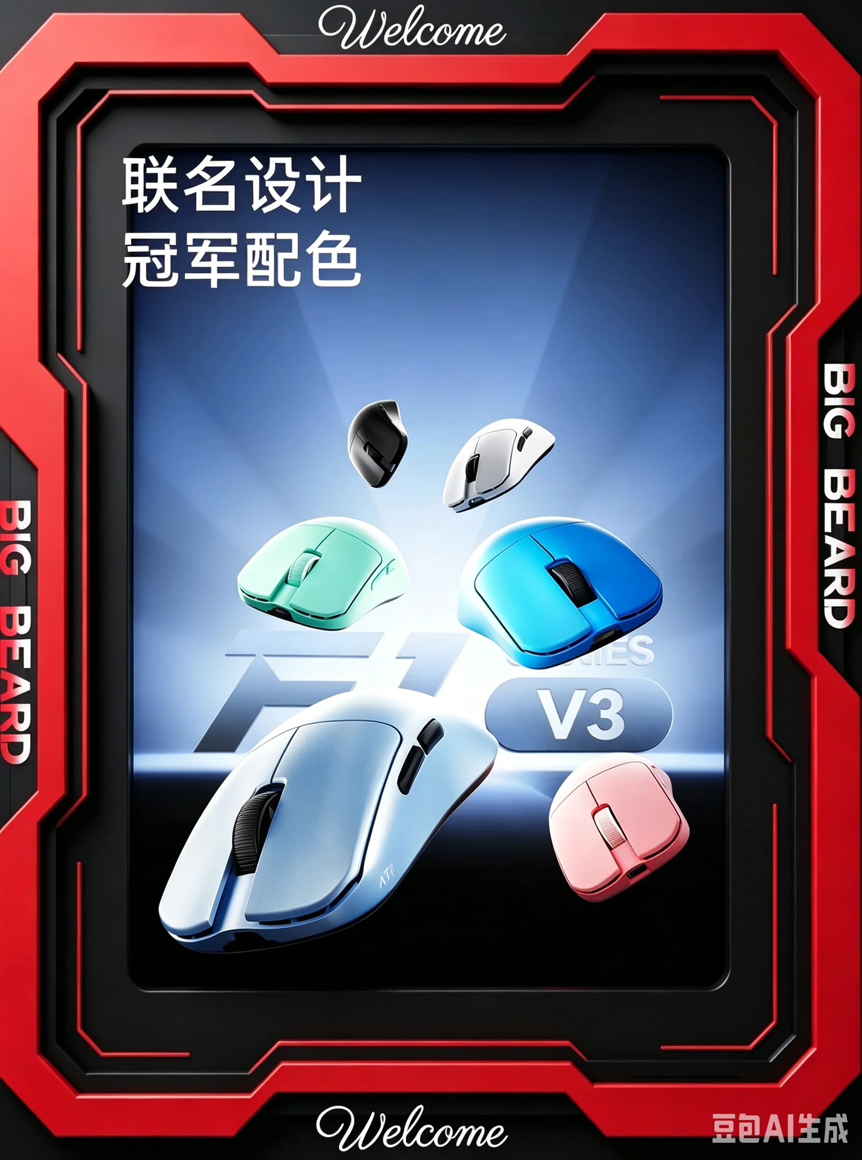 ATK Blazing Sky F1V2/F1V3 Wireless Gaming Mouse Lightweight Ergonomic for Medium & Small Hands Esports Office PC Gamer