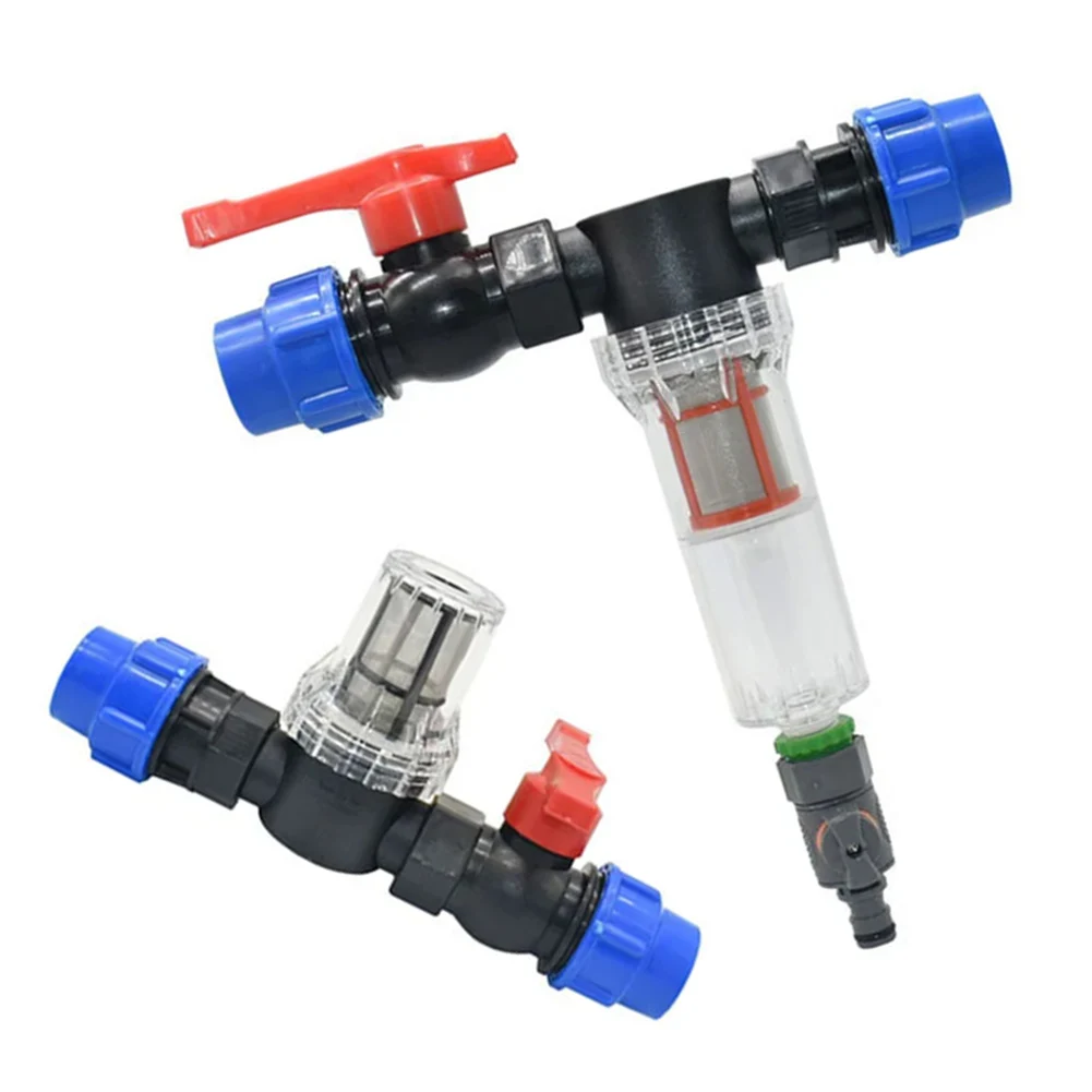 

25mm & 32mm PE Tube Quick Connector Tap Filter Water Valve Plastic Hose Fitting Farm Outdoor Rainwater Collection Bucket
