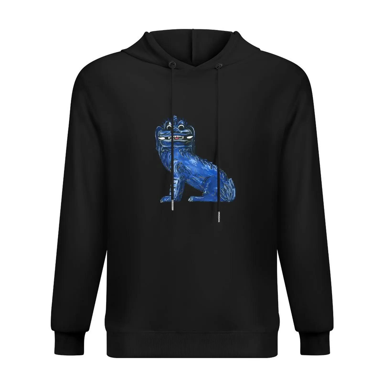 

Foo Dog Blue Hoodie men's winter sweater male clothes men clothes winter clothes oversized hoodie