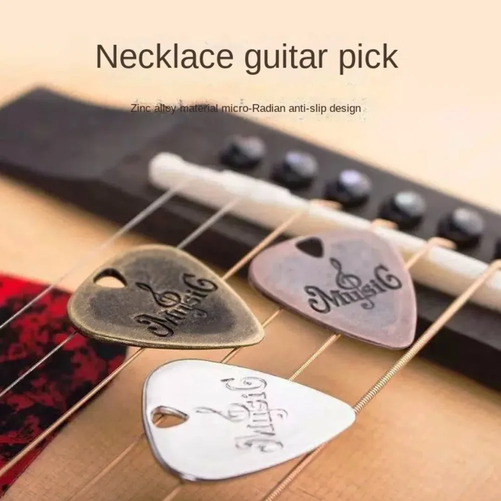 

Mediator Guitar Necklace Pick Gestures Adhesive Metal Guitar Plectrum Bass Guitar Triangle Guitar Pick Collares Pendant
