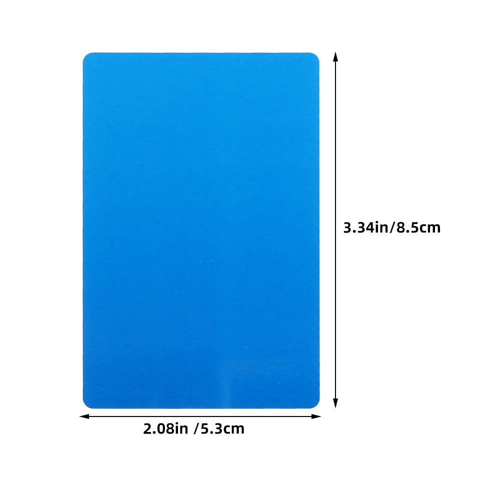 100 Uds. Tarjeta de visita de Metal en blanco, espacios en blanco de aleación de aluminio, tarjetas de nombre grabadas DIY, tarjeta de visita de Metal de superficie lisa