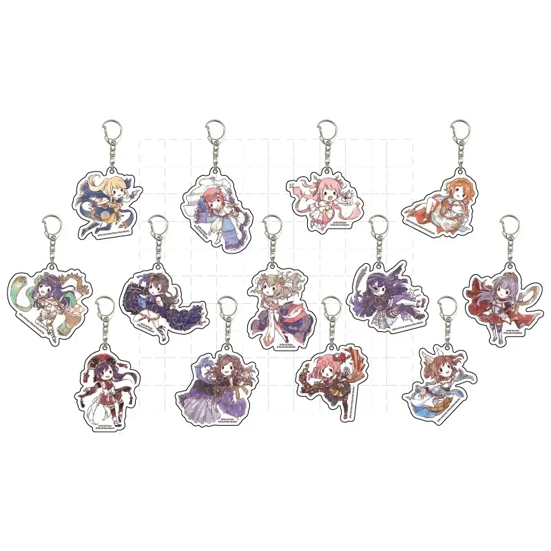 Anime Keychain Doll Aijo Karen Kagura Hikari Hoshimi Junna Acrylic Keyring Pendant for Gift