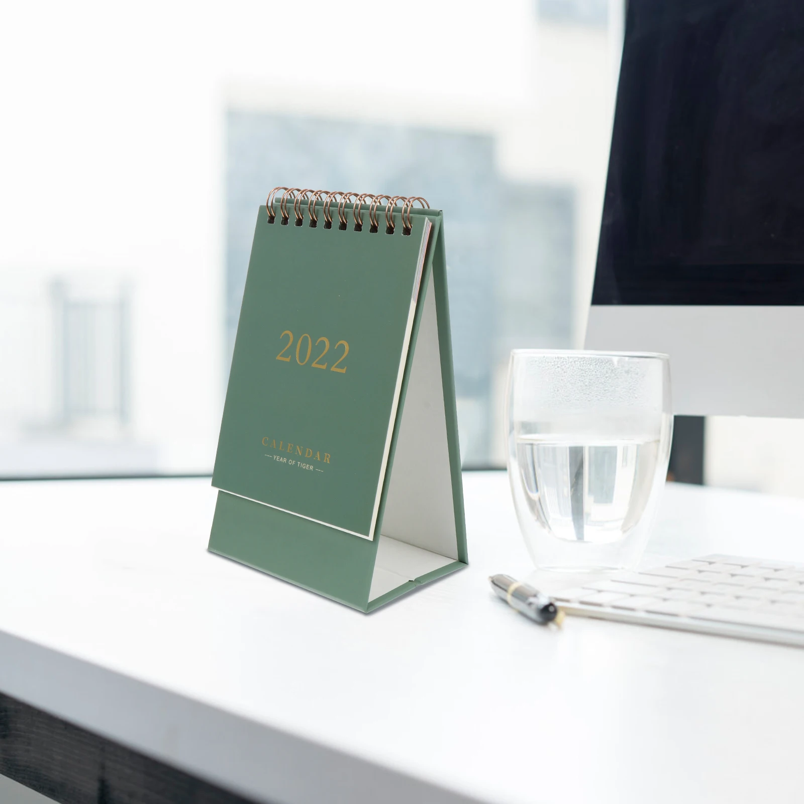 Desktop Calendar Notepad Small Calendars Perpetual Flip Mini Schedule Planner Office Sturdy Triangular Foldable Teacher Student