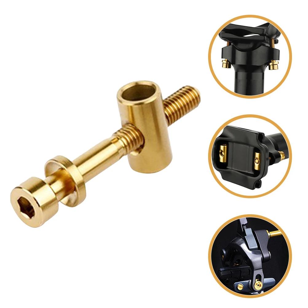 

Titanium Alloy Seatpost Bolt M5x40mm Gold Fixing Bike Seatpost Bolt Screw for Mountain Bicycle Wear Resistant Easy Replace