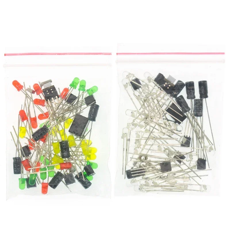 Driedimensionale 3D Kerstboom LED DIY Kit Rood/Groen/Geel LED Flash Circuit Kit Elektronische Fun Suite