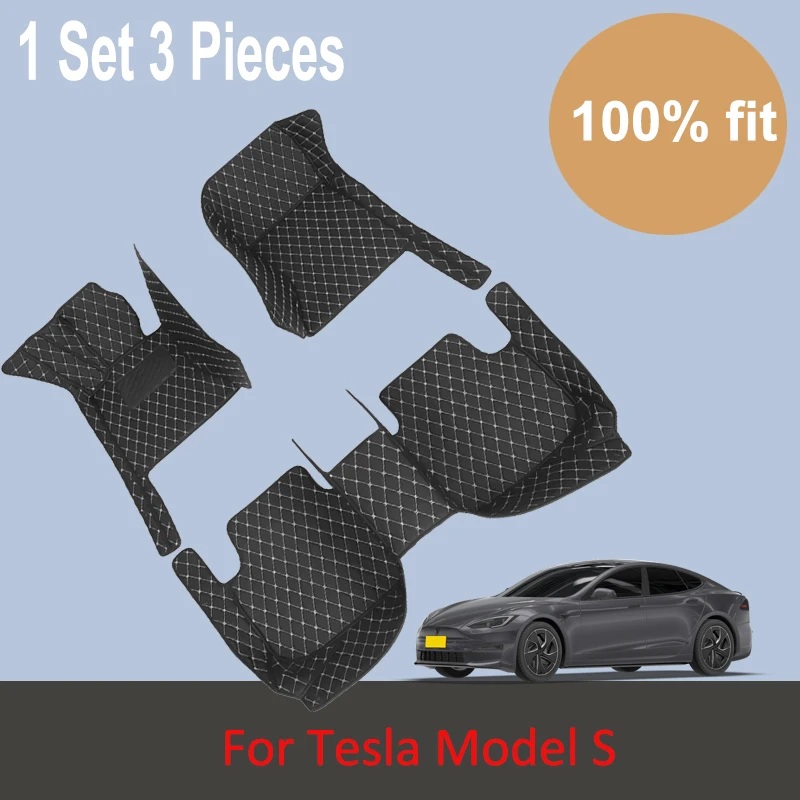 Car Mats For Tesla Model S 2016~2022 Interior Accessories Waterproof
