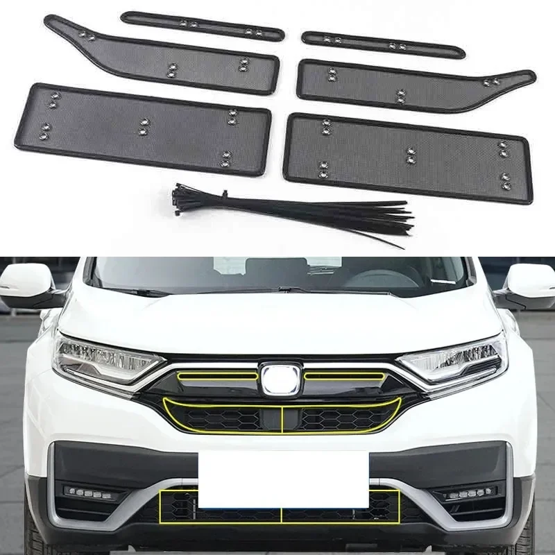 

Fit For Honda CRV 2020 2021 Insect Net Front Mediate Grille Screening Mesh Grille Insert Nets Car Accessories