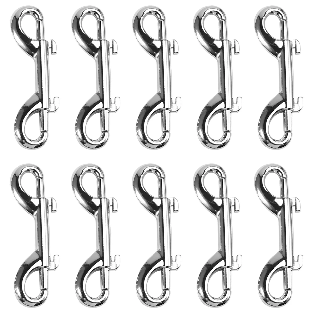 

A002 10 шт. 88 мм двухсторонний болт для подводного плавания с карабином, зажимы из цинкового сплава, карабин с быстрым вытяжкой, пружинный крючок B-образной формы