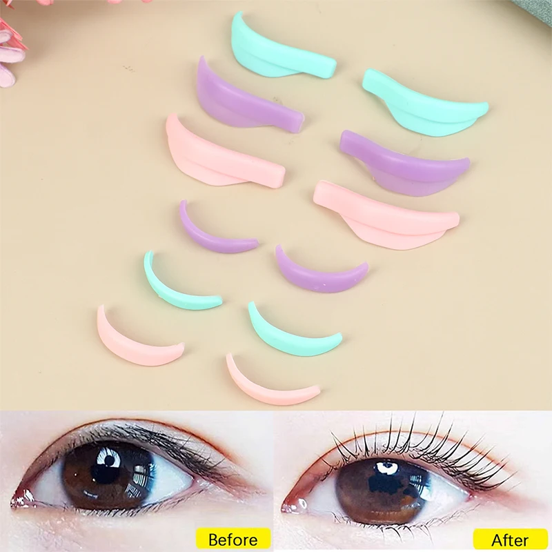 7 Pairs Eyelash Perming Pads Silicone Eyelashes Perming Curler Reusable Lash Lift Shield Pads Eyelash Lifting Tools