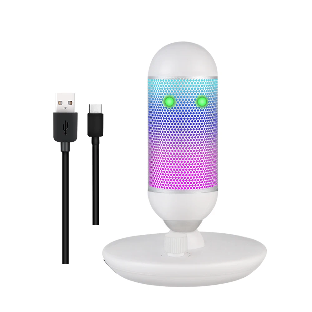 YARMEE USB Gaming Microphone Professional RGB Laptop and Desktop computer Microfono With Shockproof bracket, Rotating bracket