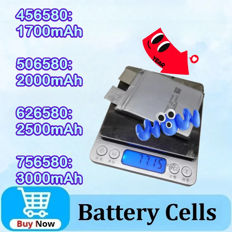 

60C Battery Cell 456580 506580 756580 626580 for Car Jump Starter Automobile Lgniter Drone High-rate Lithium Battery Cells