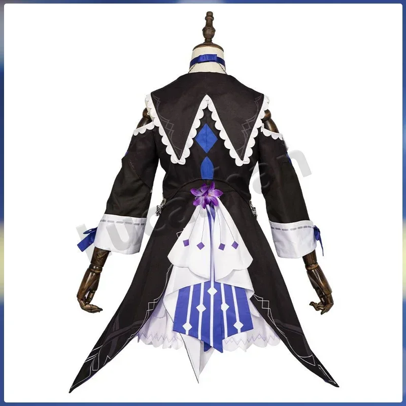 CosplayHerta-Disfraz de Honkai Star Rail, peluca Herta, juego Honkai Impact 3, ropa de Anime, vestido de Lolita, boina negra, sombrero encantador U