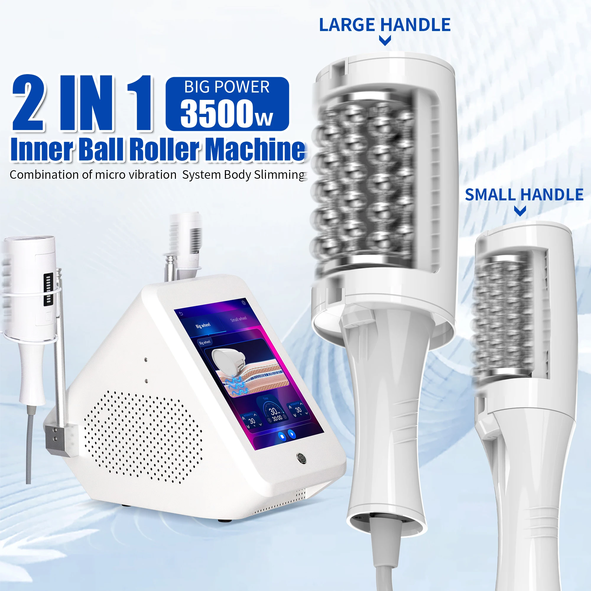 

New 6500w RF Weight Lose Vacuum Inner Ball Roller 360 Degree Rolling Electromagnetic Pelvic Slimming body sculpt machine