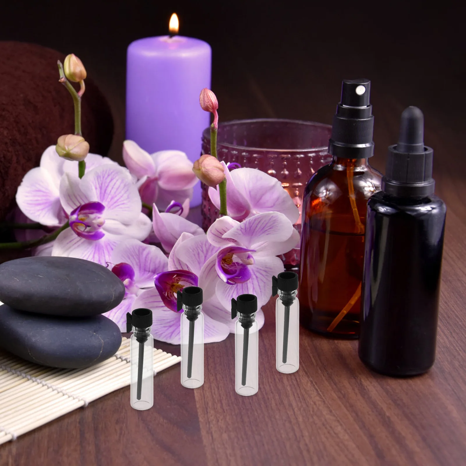 10 قطعة زجاجات عينة عطر زجاجية قوارير صغيرة محمولة حاويات الزيوت العطرية مانعة للتسرب حجم السفر قطارة العطر #5