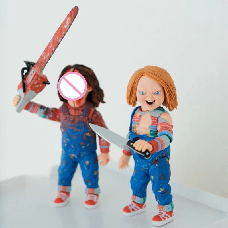Neca Kinderspel Chucky TV-versie Blind Box Action Figure PVC Model Horror Pop Halloween Decor Gift Trendy verzamelspeelgoed