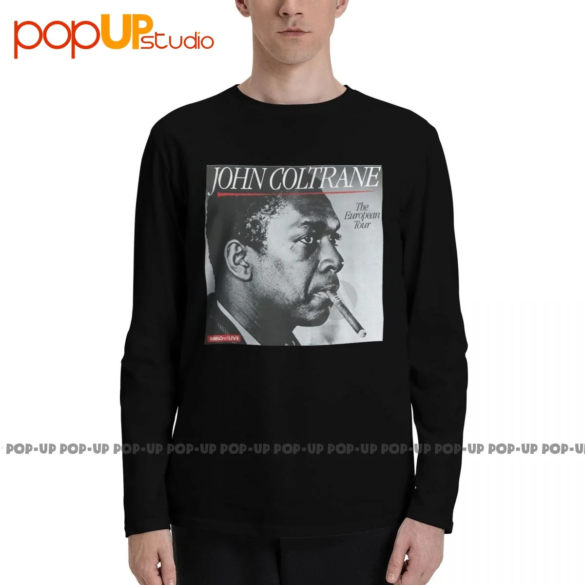 John Coltrane Smoke Breaks Jazz Bebop Saxophone Black Long Sleeve T-Shirts T-shirt Tee Vtg Trendy