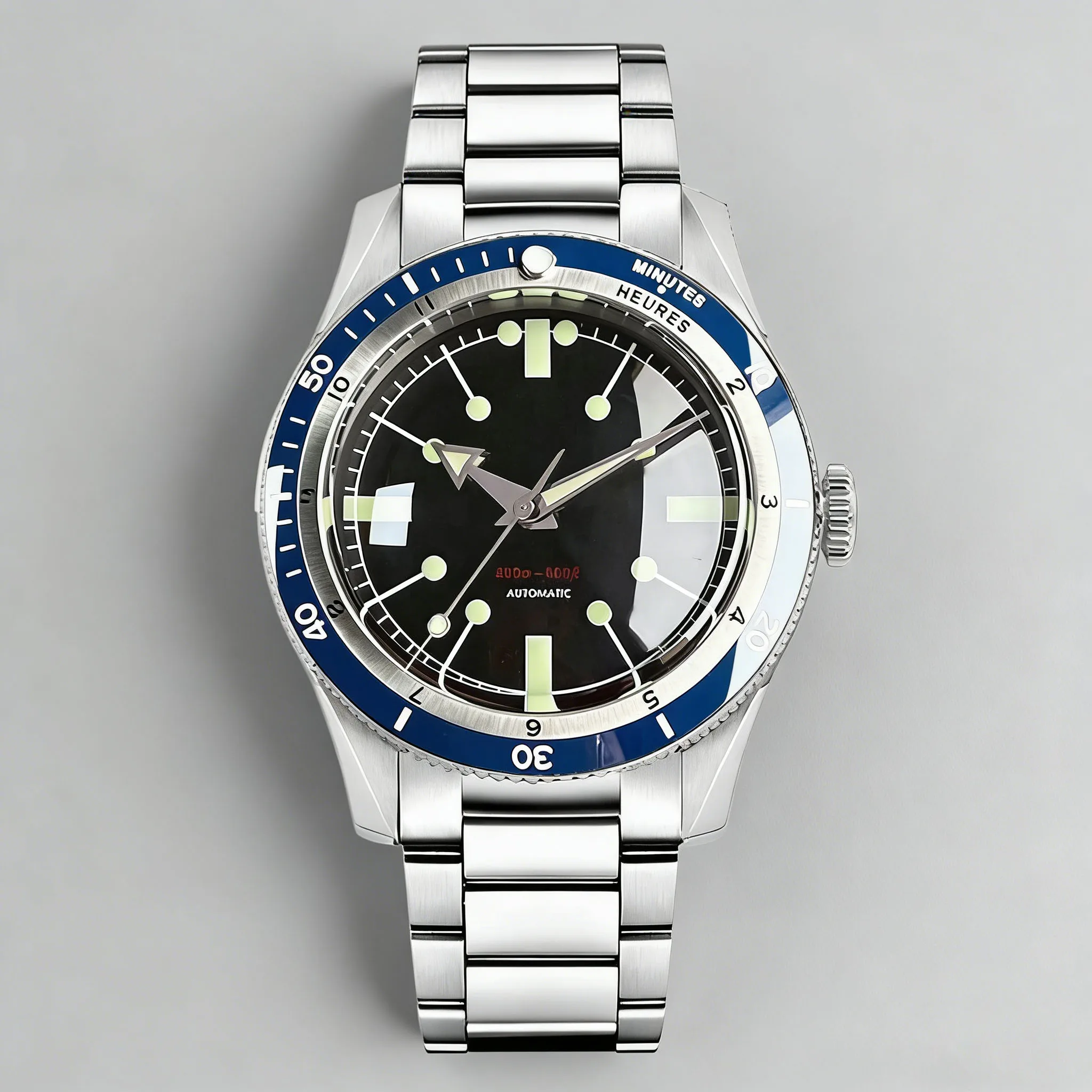 

Мужские часы Tandorio с черным циферблатом, 40 мм, двойным сапфировым стеклом, водонепроницаемостью 20ATM, светящимися элементами, японским автоматическим механизмом NH35A Asia2824.