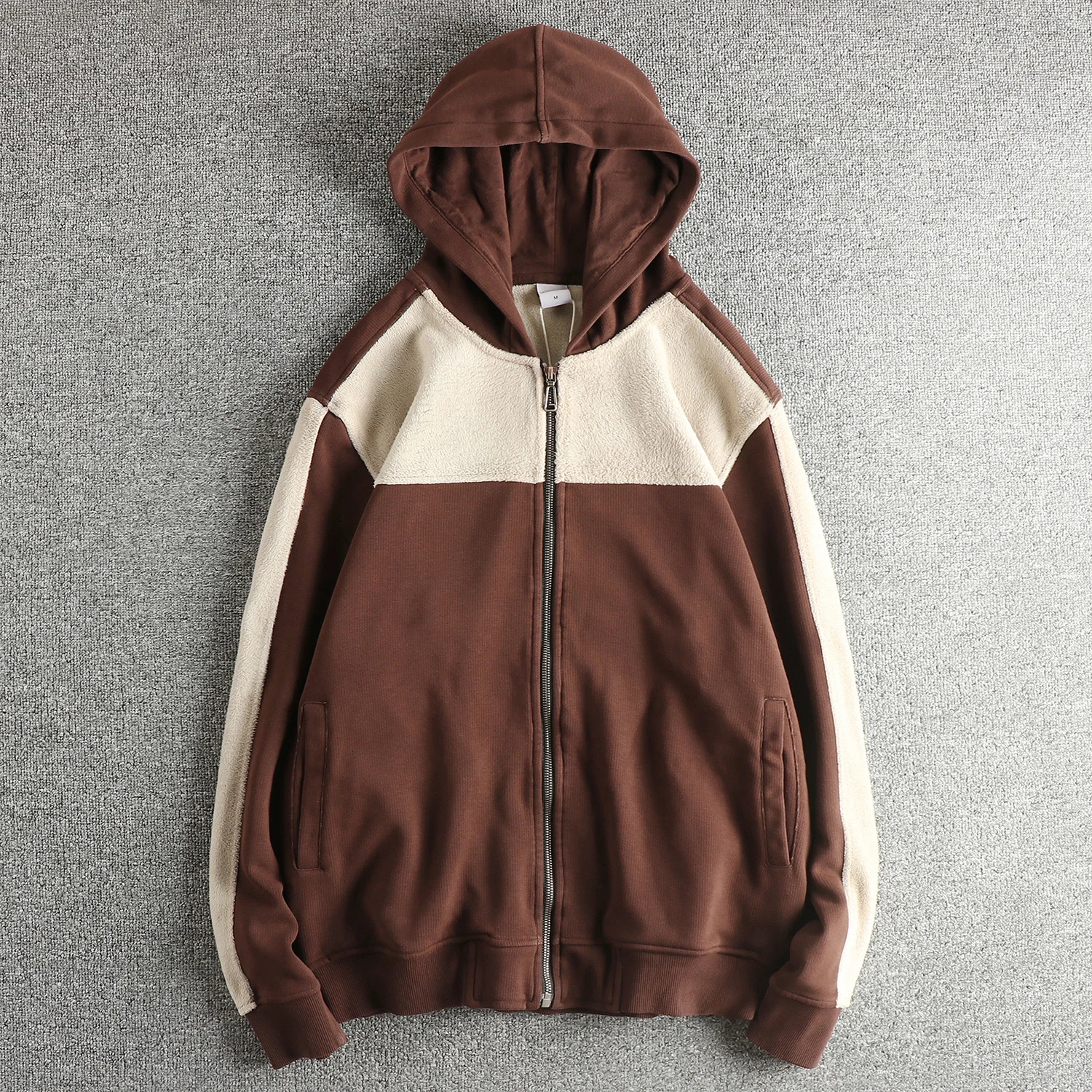 

Cold-Resistant & Warm Fleece-Lined Hooded Cardigan Sweatshirt Men's Fashion Casual Jacket in European & American Style Cardigan