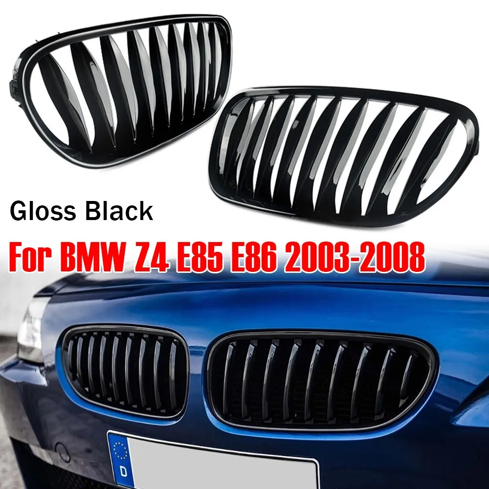 

For BMW Z4 2-Door E85 E86 2003 2004 2005 2006 2007 2008 Gloss Black Front Bumper Kidney Grille Grill 51137051957 51137051958