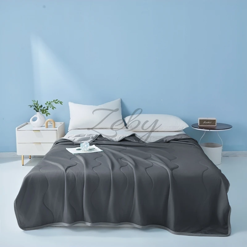 New Wave Pattern Cool Summer Blanket Natural Coolness Qulited Duvet Cooling Sensation Comforter Well-vetilated Queen King Quilt