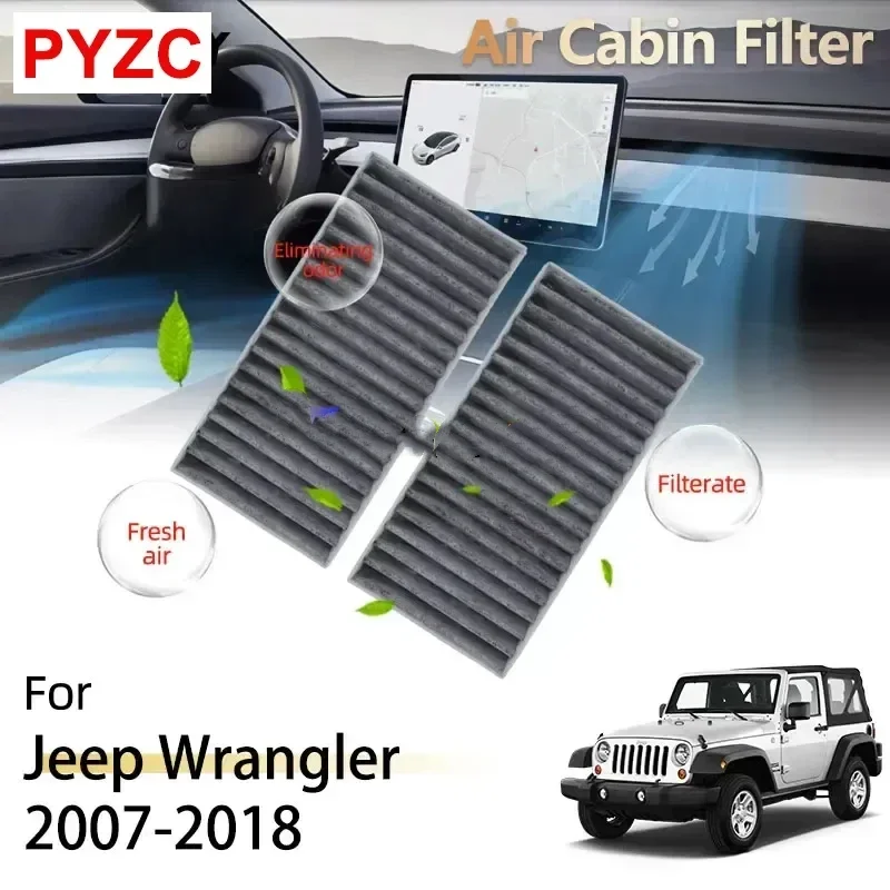 55111302AA Car Air Cabin Filter Air Cabin Filter For Jeep Wrangler JK 2.8 3.8 3.6 V6 2007-2018 3.6L Air Conditioning Cabin Filte