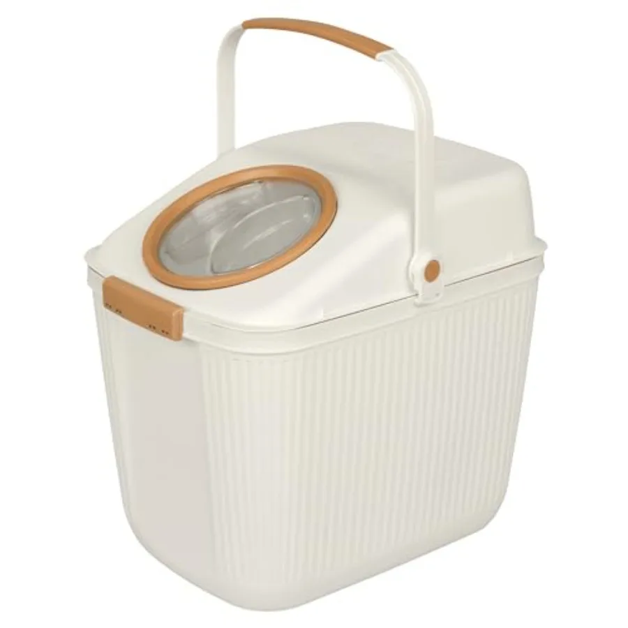 

Lightweight Airtight Pet Food Storage Container Eco-Friendly Recycled Plastic with Easy-Access Lid Holds up to 25 lb Dry Dog or