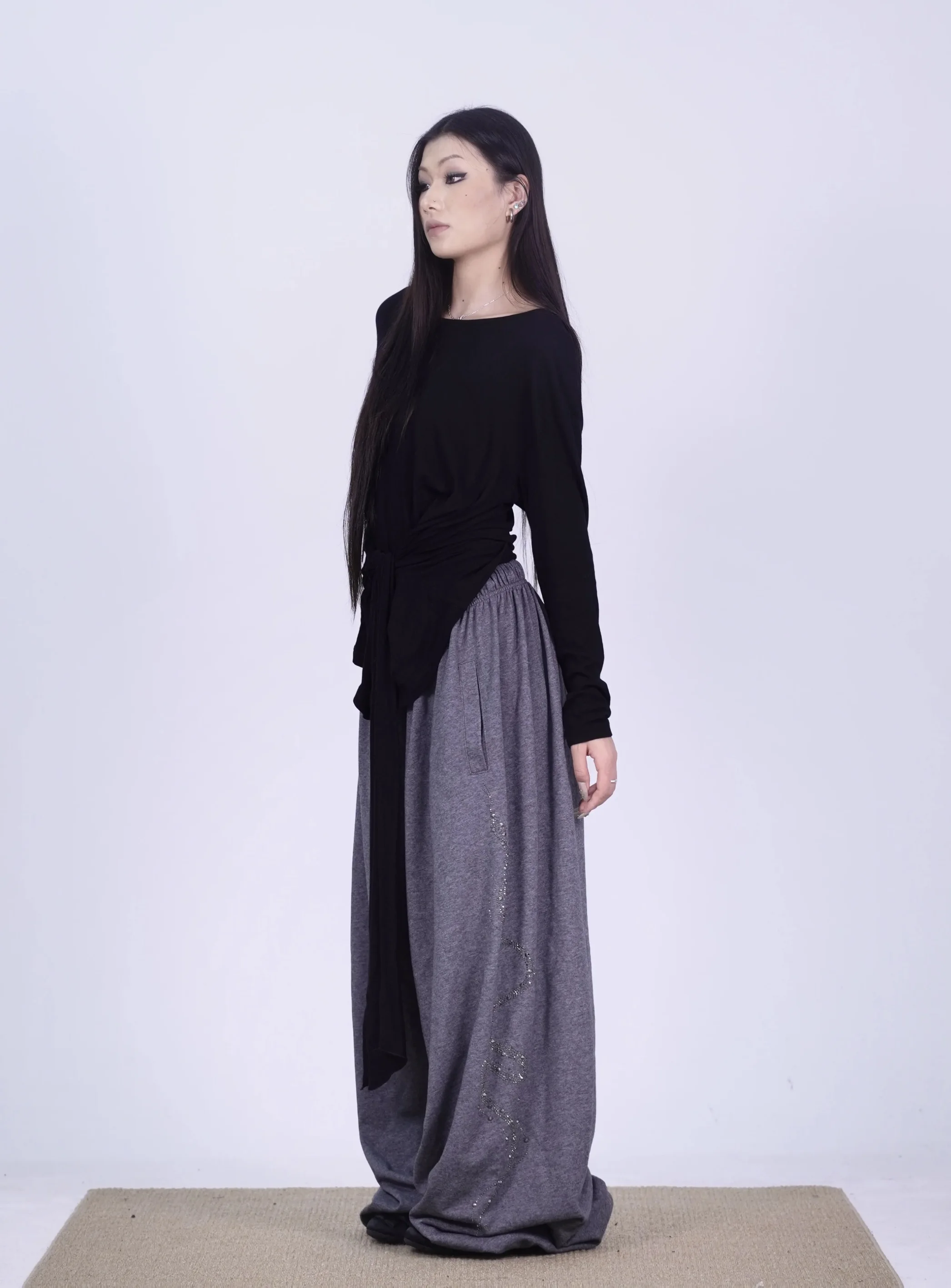 

American Original Bling Branch Snake Hip Hop Dance Pants Women Loose Jazz Wide Leg Pants Floor Length Casual Sports Sweatpants