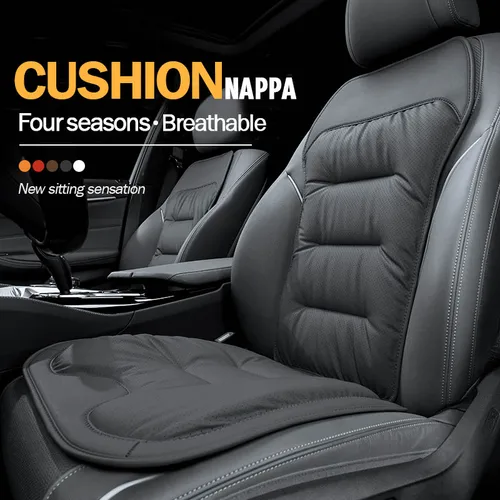 Funda Universal para asiento de coche de cuatro estaciones, fundas de cojín de cintura para asiento de coche de cuero transpirable, accesorios interiores para asientos interiores de coche
