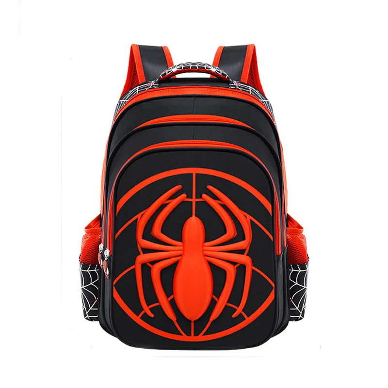 3D three-dimensional Cartoon Spider Children\'s Shoulder Bag Teen Boy Girl Schoolbag Pencil Case 2Pcs Set Kid Backpack Waterproof