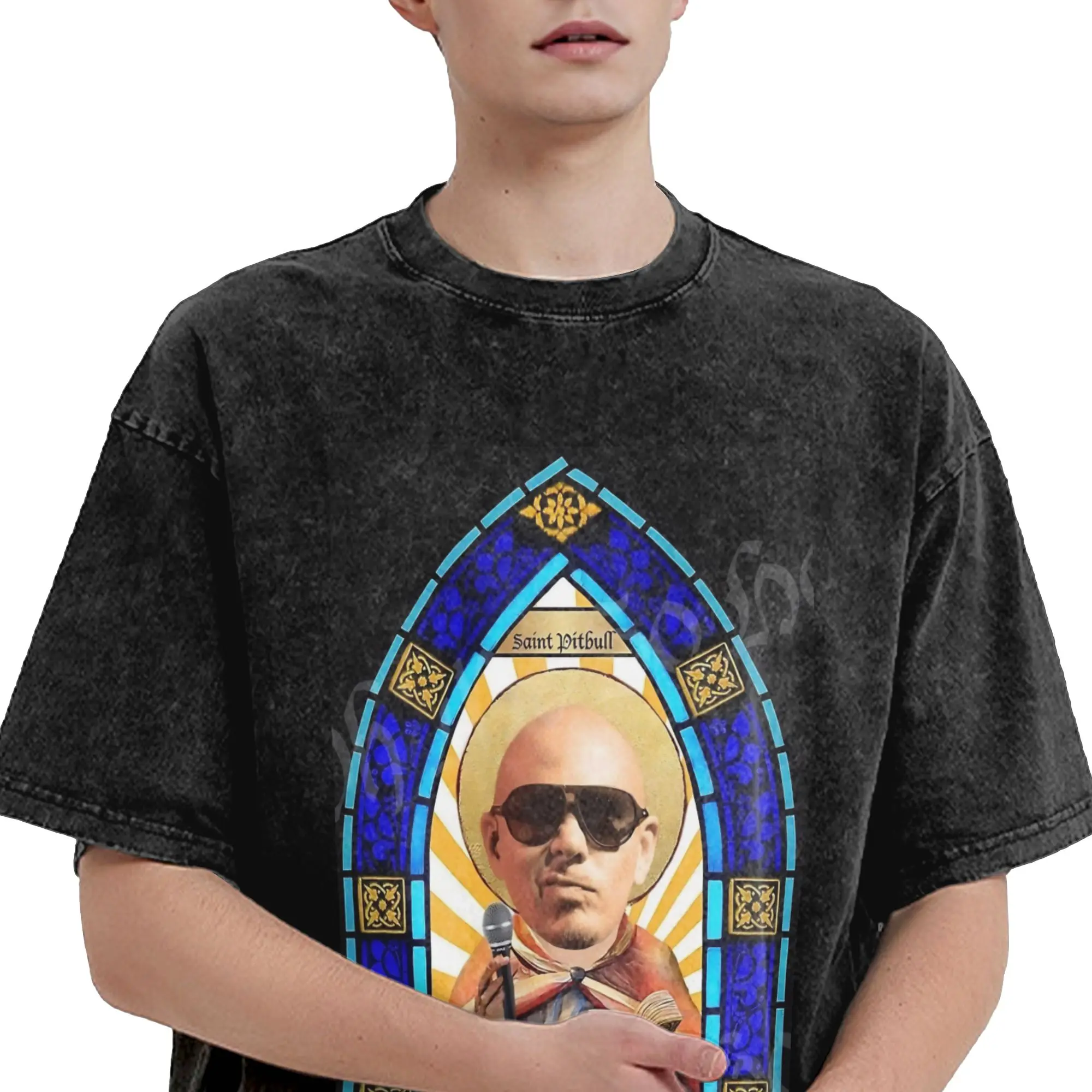 Mr Worldwide Pitbull T Shirt  Fashion T Shirts Short Sleeve Vintage Tops Summer Cotton Round Neck Big Size Top Tees
