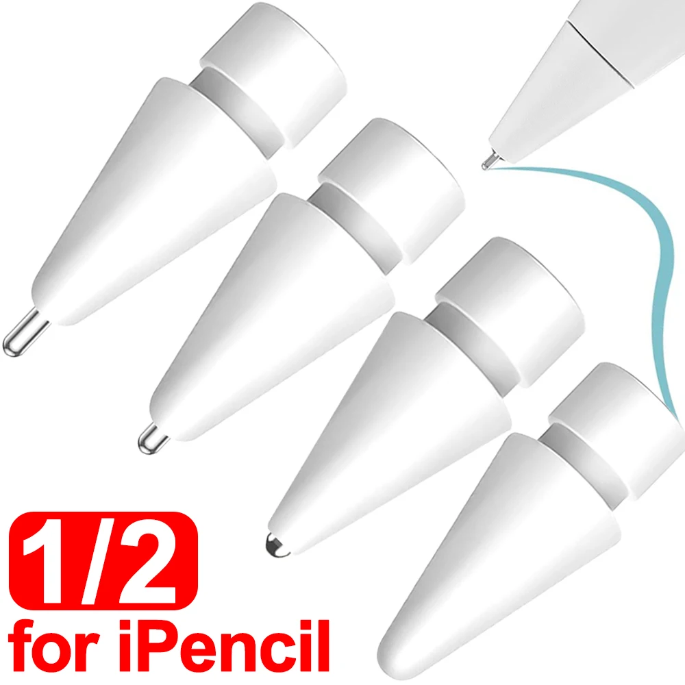

4/1 шт. сменные наконечники для карандашей Apple Pencil 1-го 2-го поколения, чувствительные наконечники для ручек, точные запасные наконечники для стилуса для IPencil 1 2