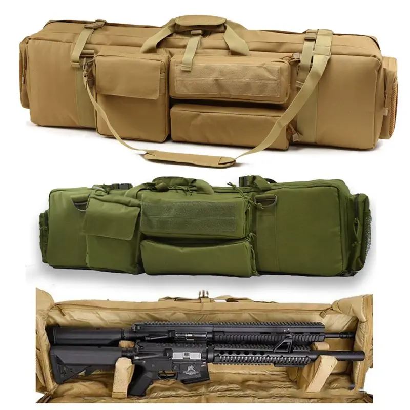 

96CM Outdoor Sports Military Tactical Gun Bag Air Rifle Leather Cover Nylon Hunting Camping Gun Carrying Protective Bag