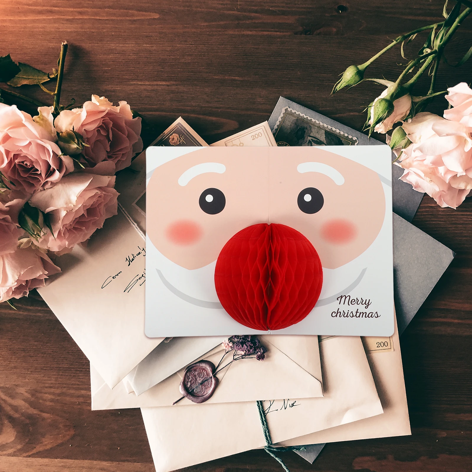 

6 Sets Party Christmas Card Holiday Cards for Kids Seal Paper Happy Holidays Postcards Mother