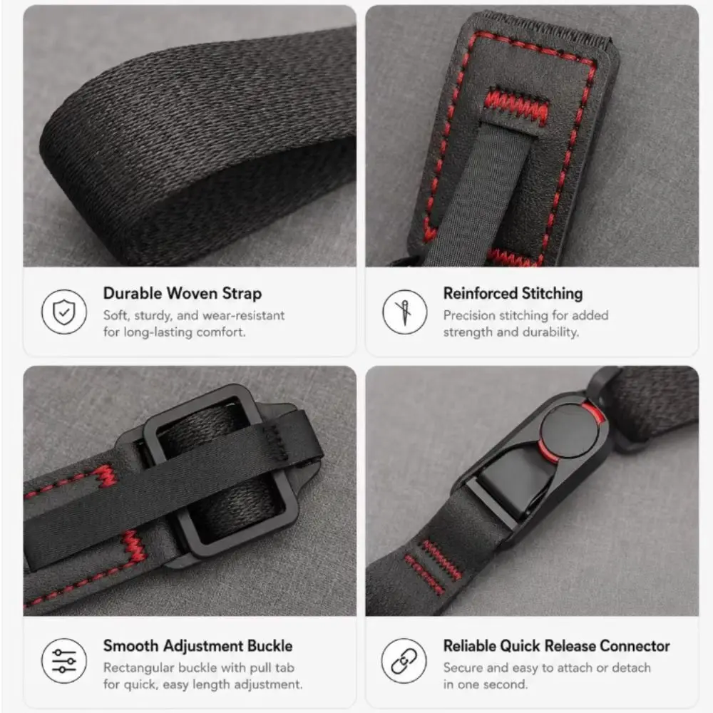 Quick Release Camera Shoulder Strap Adjustable Non-Slip Pad Neck Strap Lightweight Crossbody Sling Belt for Mirrorless Camera