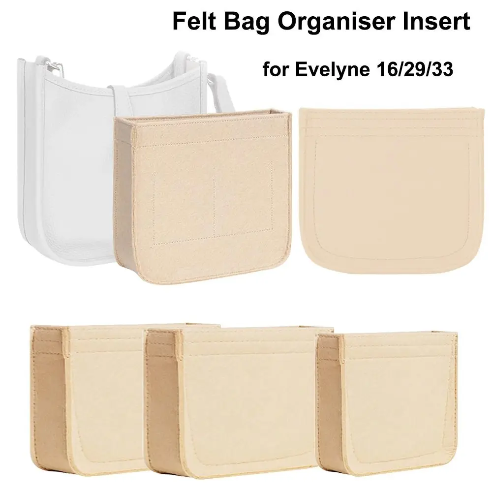 Multi-Pocket Bag Organizer for Evelyne 16/29/33 Inner Bag Storage Bag Felt Handbag Insert Bag Purse Liner Bag