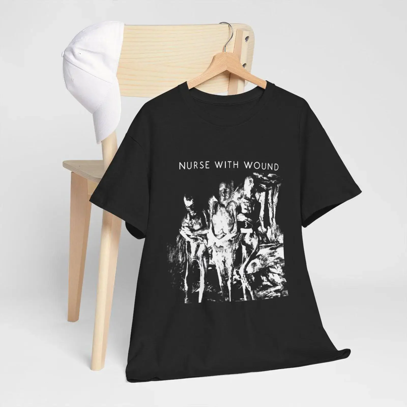 Nurse With Wound T Shirt vintage Washed homme Soft Slightly designer clothes graphic Top For Everyday Wear Comfortable Unisex