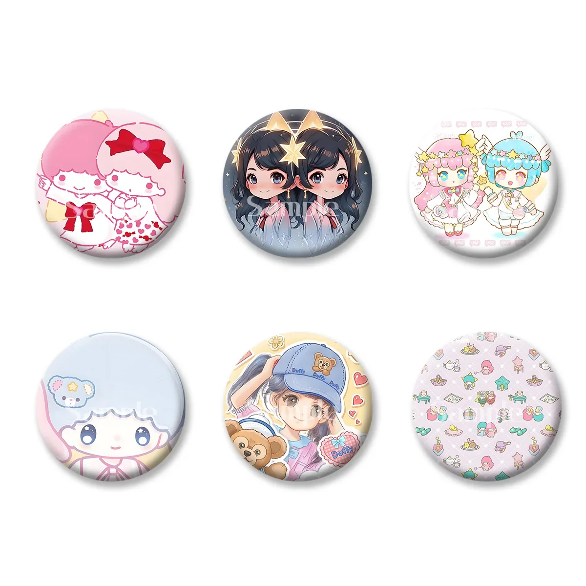 

Sanrio Little Twin Stars Hello Kitty флэш-значок карты сувенирные брелки удобное зеркало для макияжа магнит на холодильник ACG аксессуары