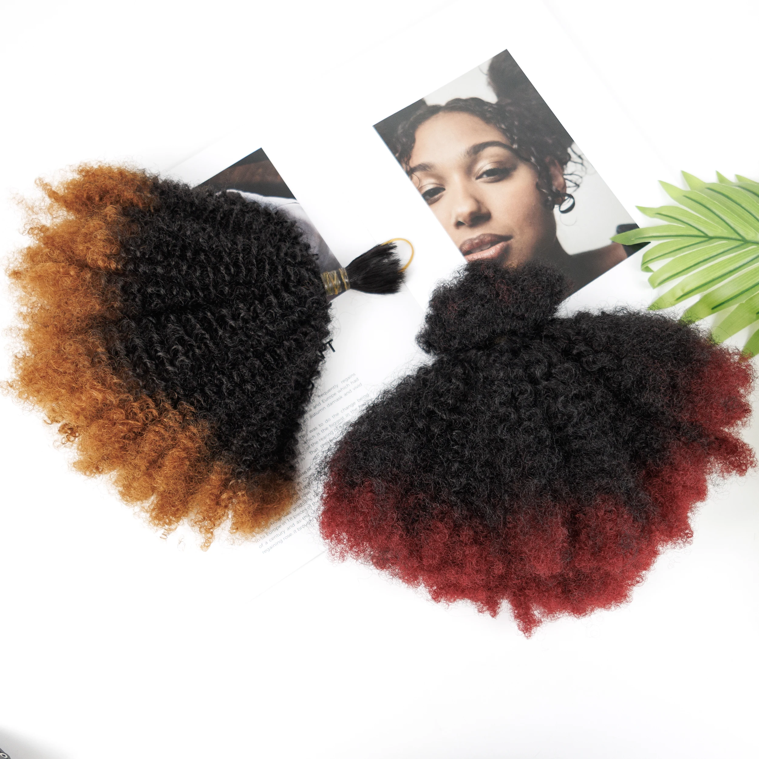 70g/pack #1B/BUG Very Soft Synethic Hair Bundles No Weft Semi-natural Hair Extensions for Twist, Braiding view 3